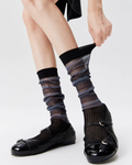 Striped Glass-Silk Over-the-Calf