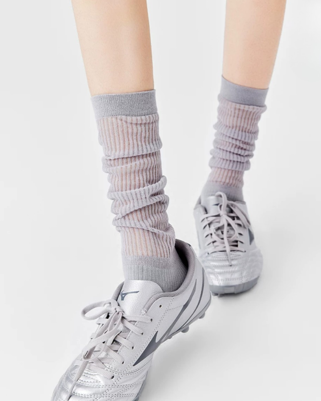 Sheer Glass-Silk Over-The-Calf