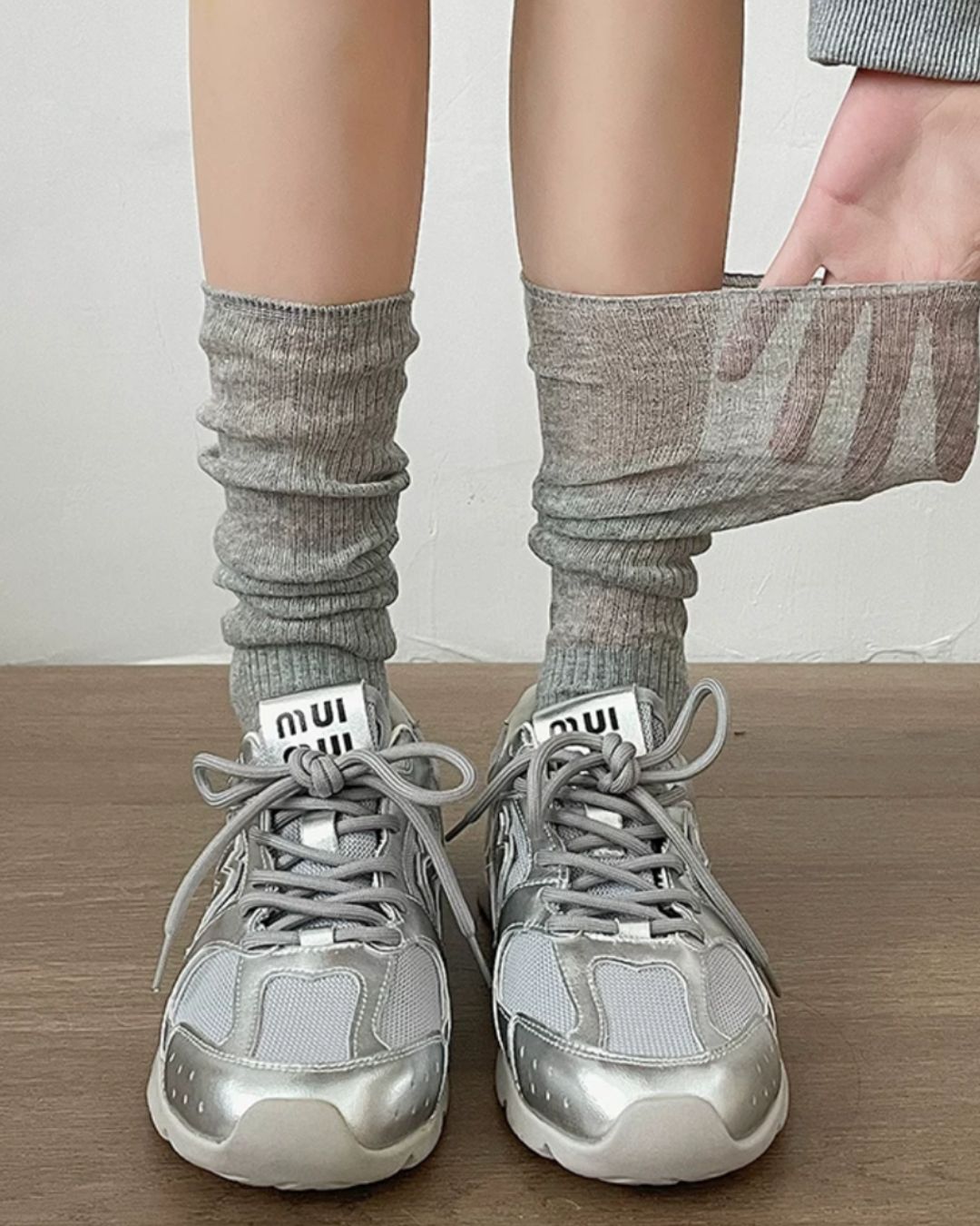 Slouchy Combed Cotton Over-the-Calf