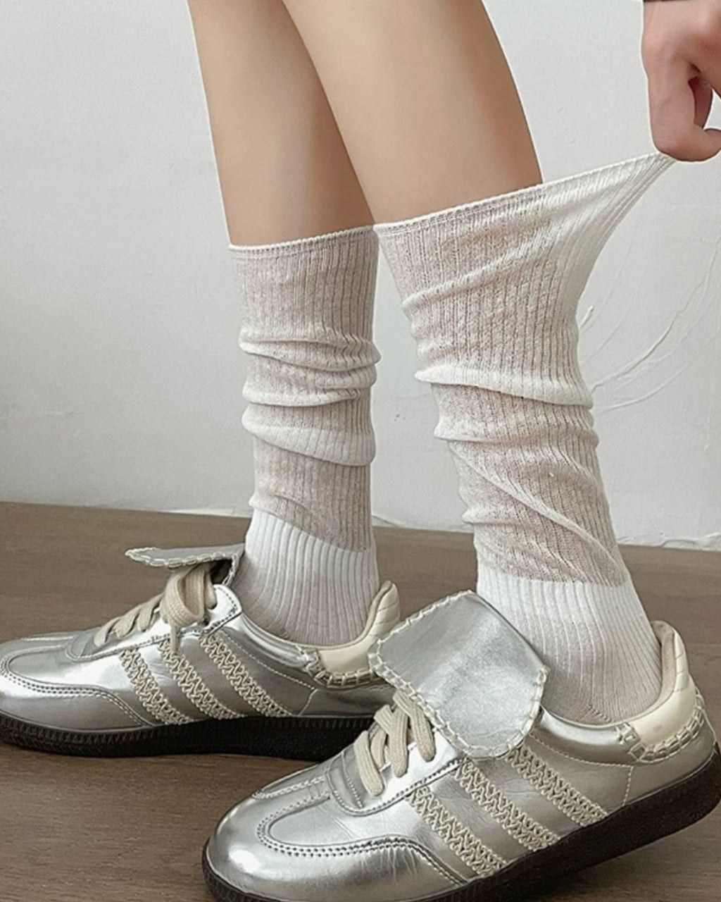 Slouchy Combed Cotton Over-the-Calf