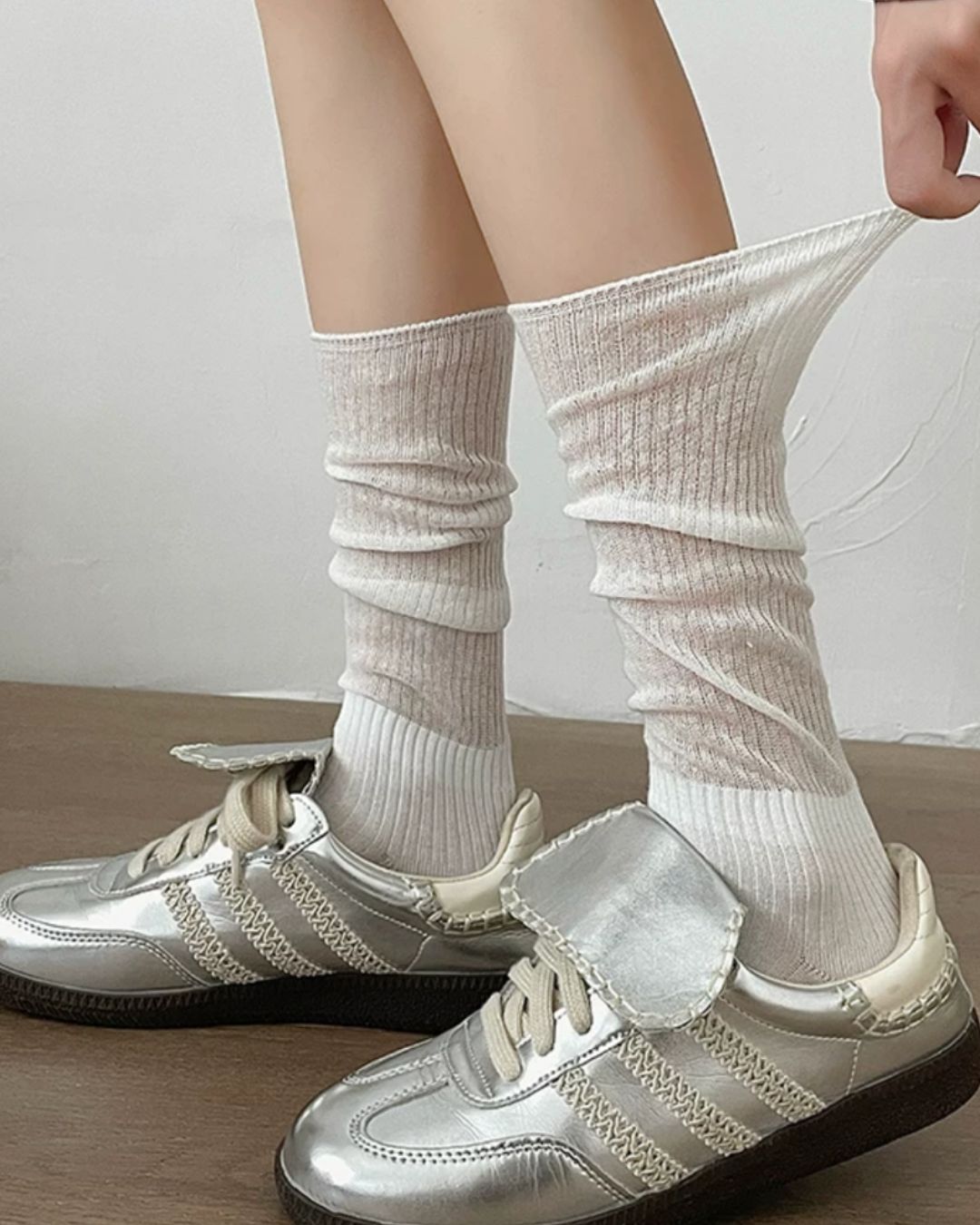 Slouchy Combed Cotton Over-the-Calf