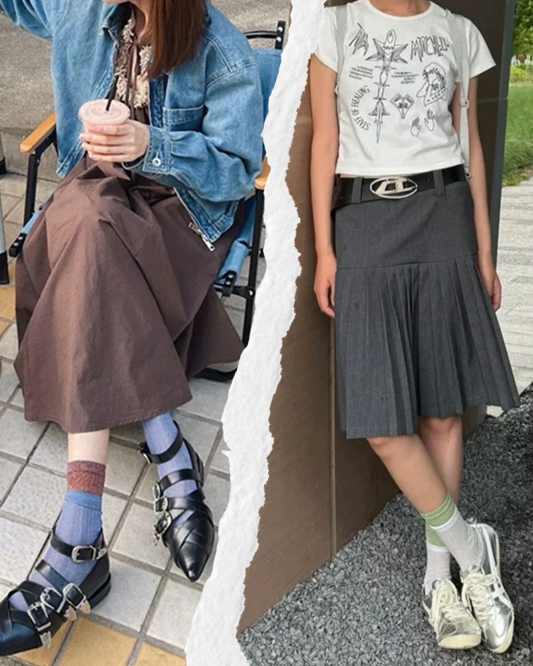Dual-Cuff Metallic Sheer Crew