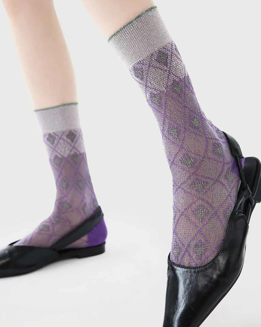 Vintage Damask Glass-Silk Crew