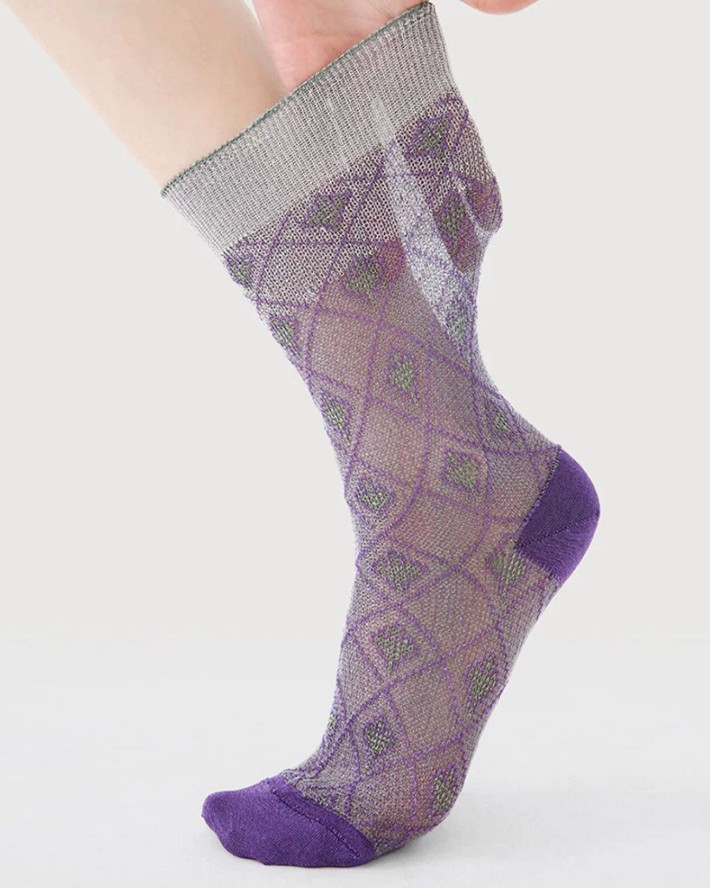 Vintage Damask Glass-Silk Crew