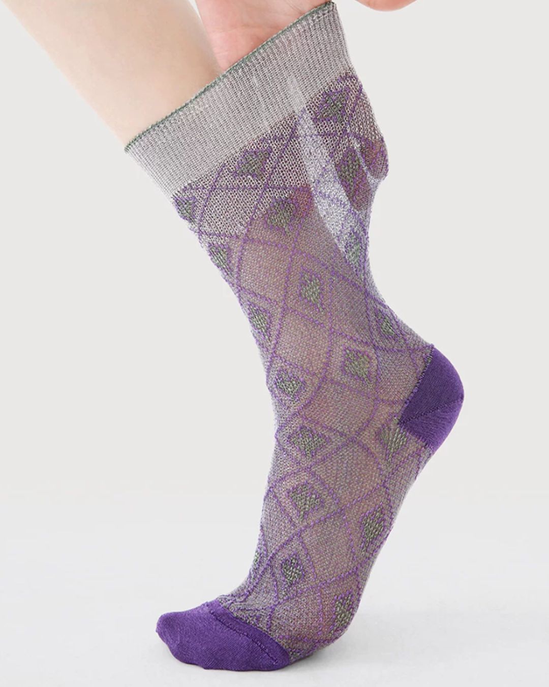 Vintage Damask Glass-Silk Crew
