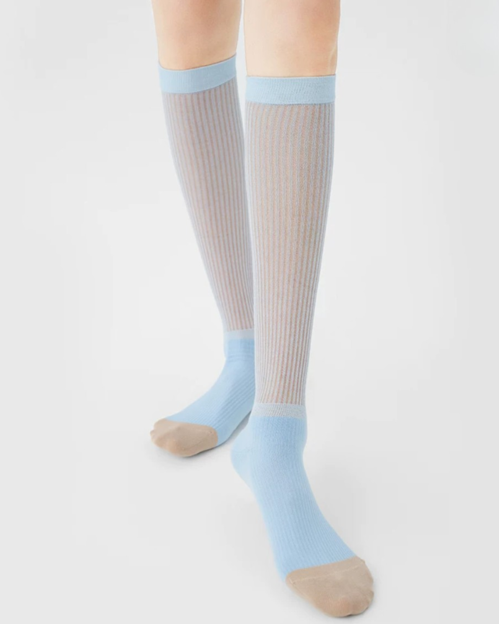 Sheer Glass-Silk Over-The-Calf