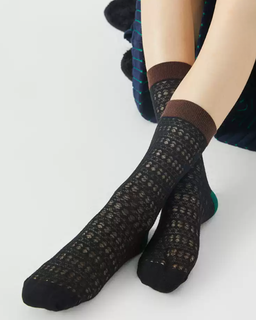 Patterned Lace Sheer Crew