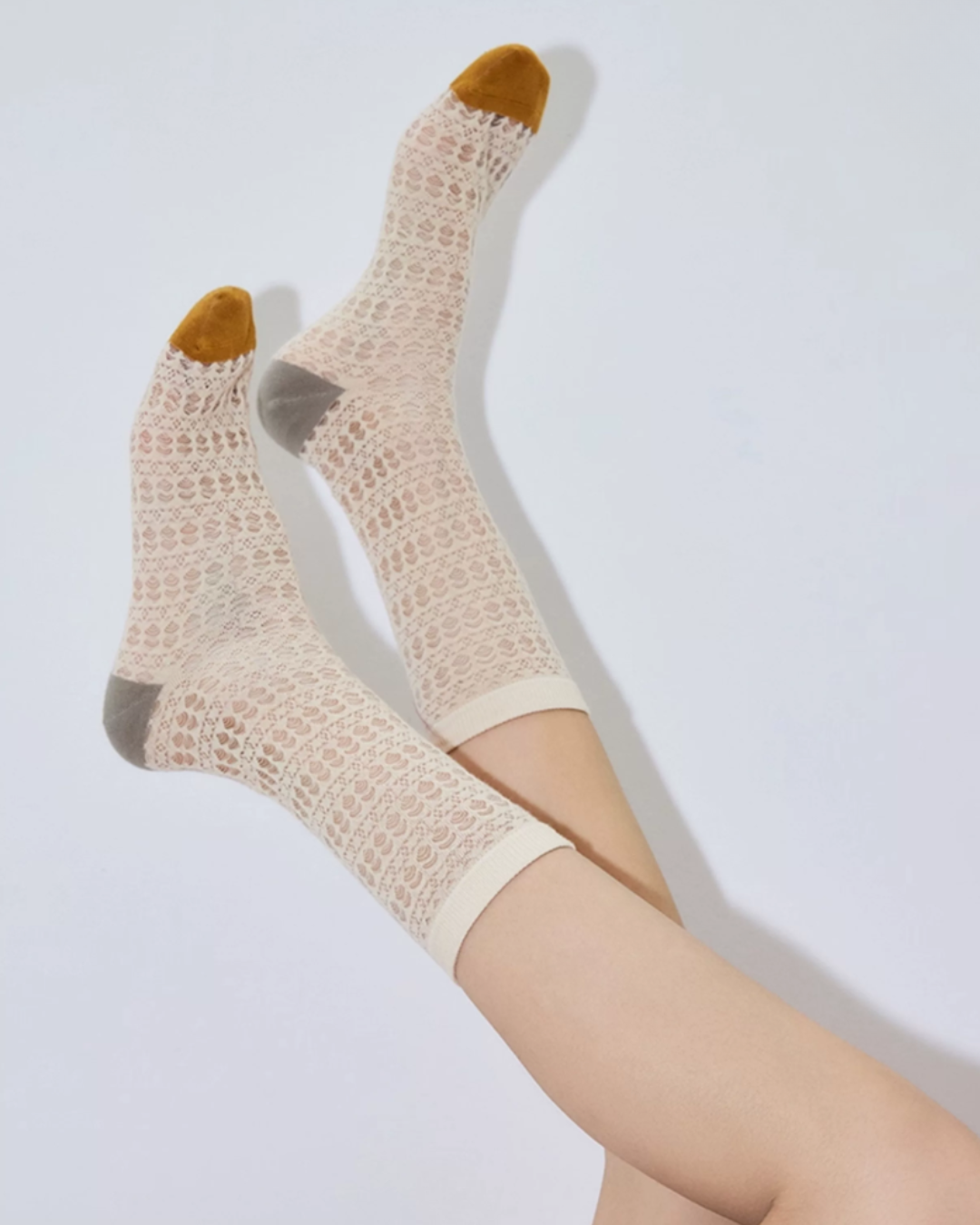 Patterned Lace Sheer Crew