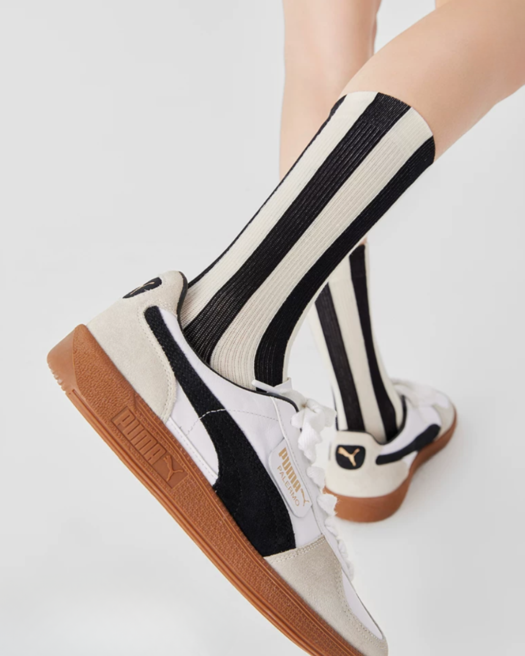 Contrast Ribbed Stripe Crew