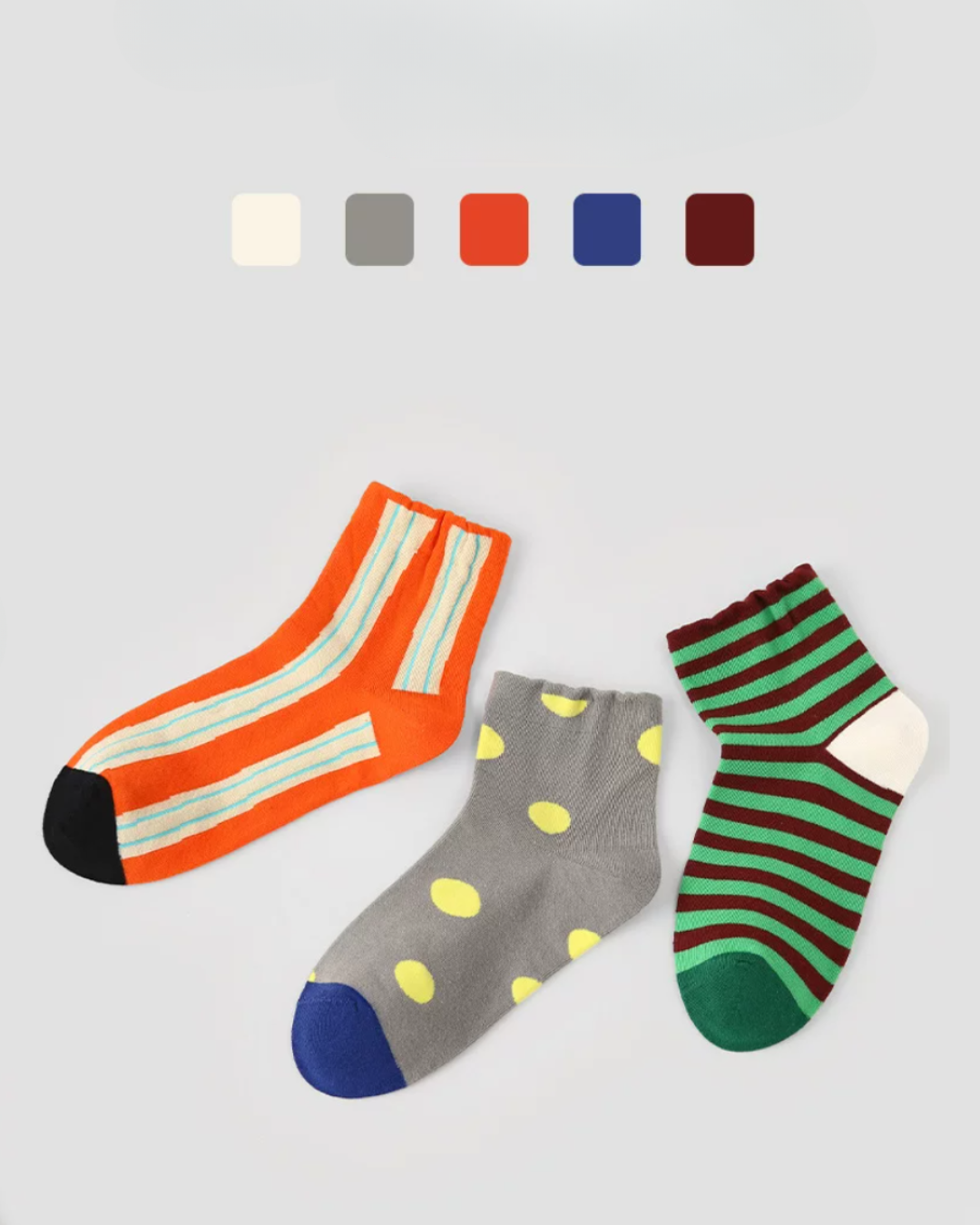 Pop-Art Graphic Mini-Crew (Set of 3)