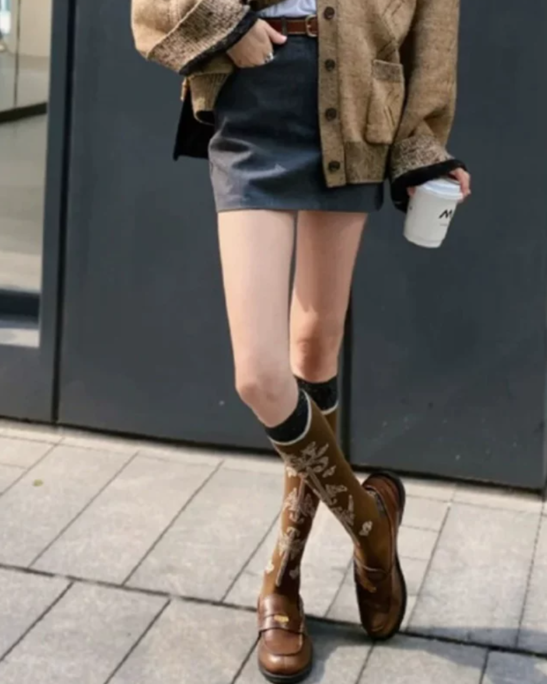 Gilded Heraldry Cotton Knee-High