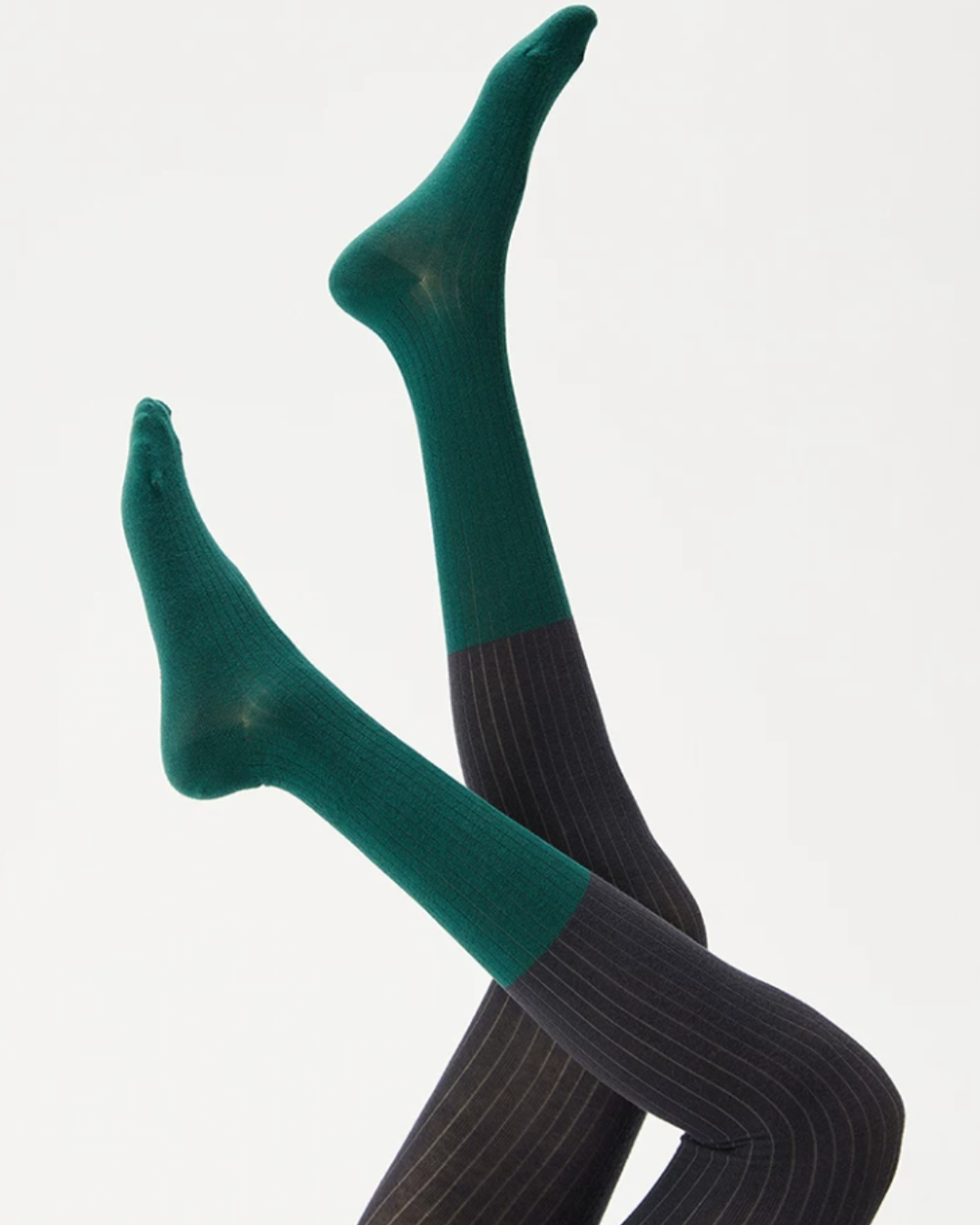 Fused Colour-Block Anti-Snag Pantyhose