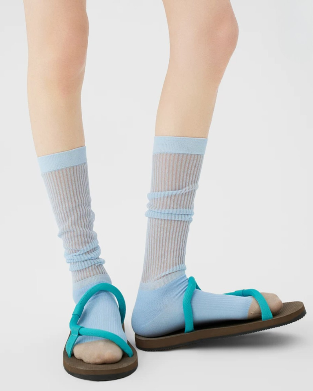 Sheer Glass-Silk Over-The-Calf