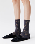 Baroque Metallic Glass-Silk Crew