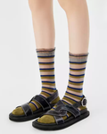 Gradient Stripe Glass-Silk Crew