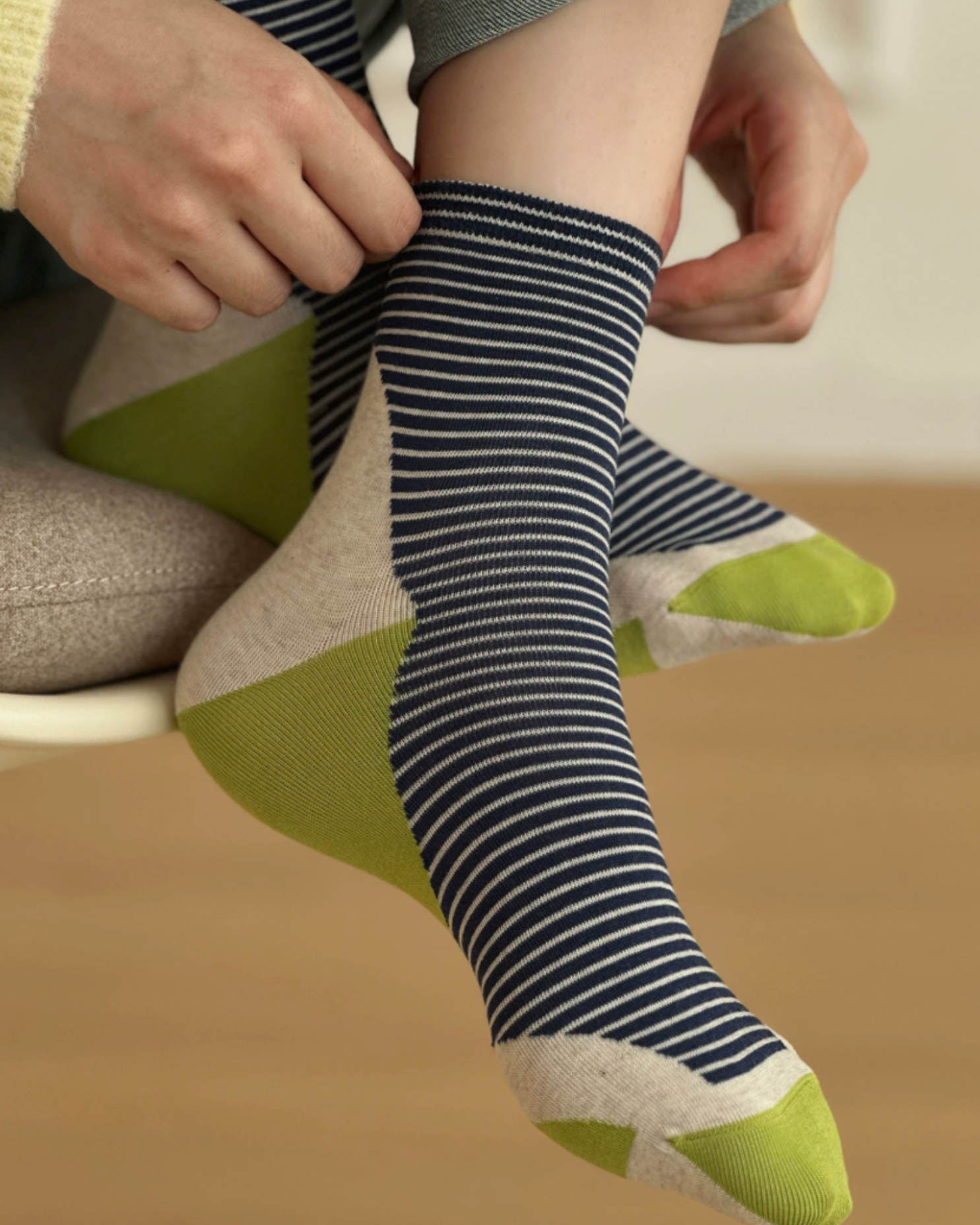 Geometric Stripe Cotton Mini