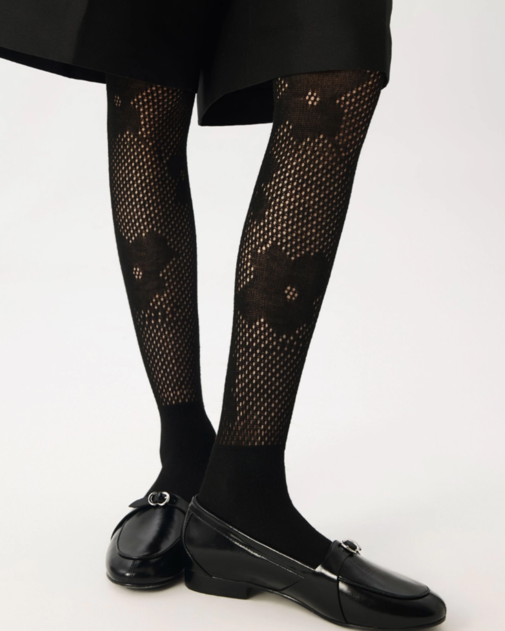 Floral Illustrative Wool Over-the-Calf