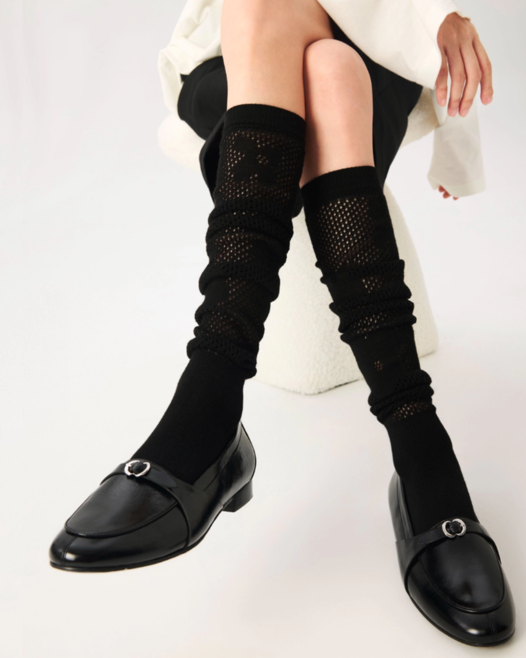 Floral Illustrative Wool Over-the-Calf