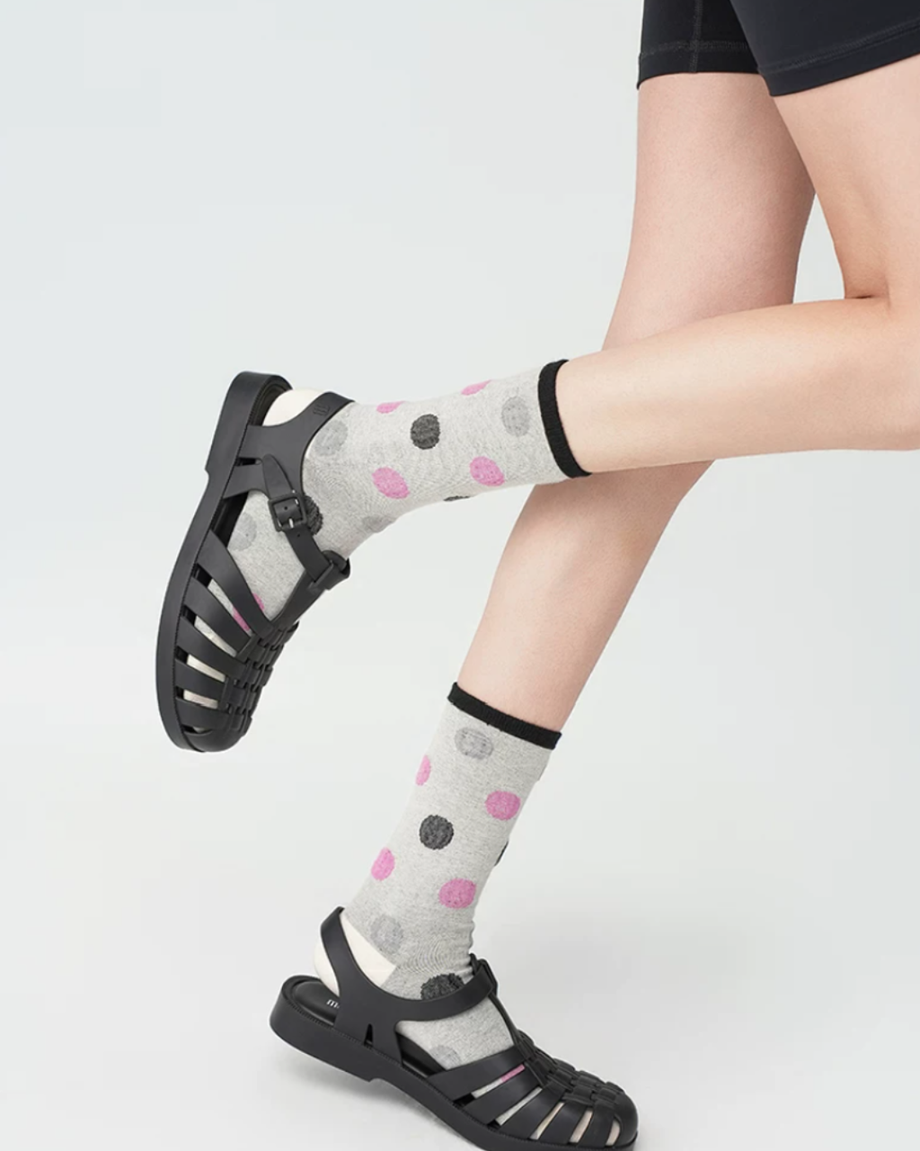 Dual-Sided Seamless Dot Crew