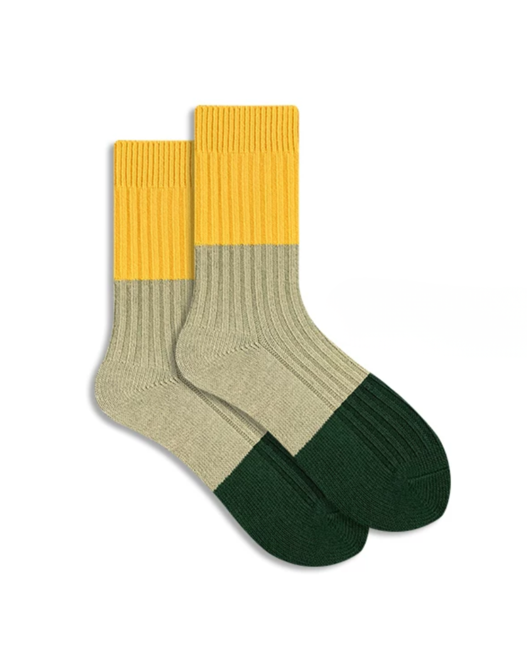 Tri-Tone Ribbed Cotton Crew