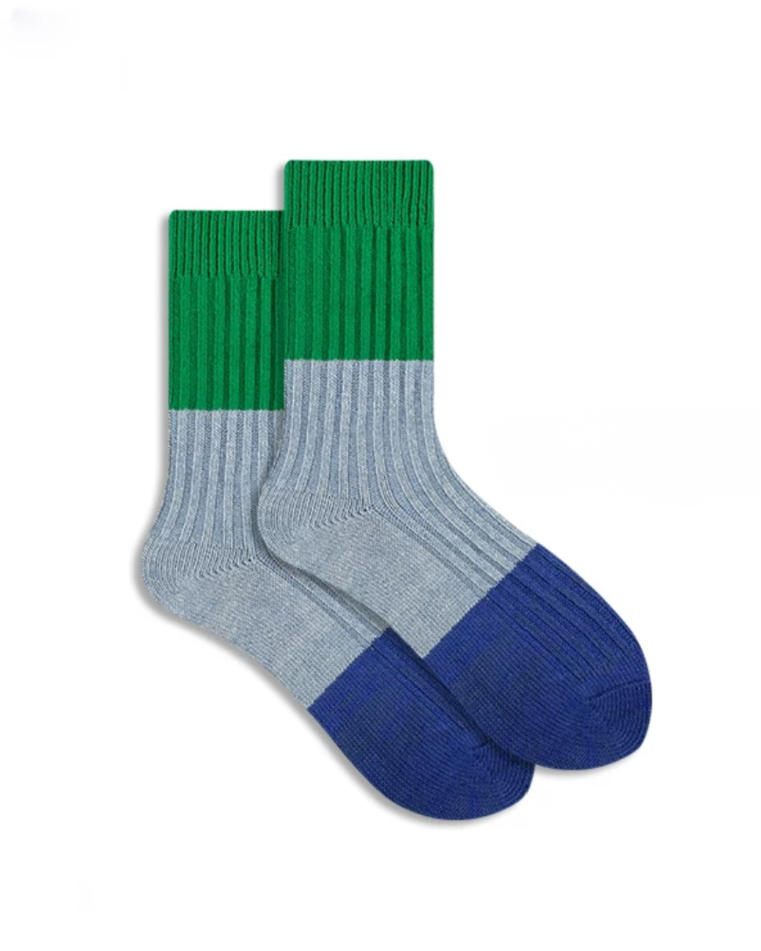 Tri-Tone Ribbed Cotton Crew