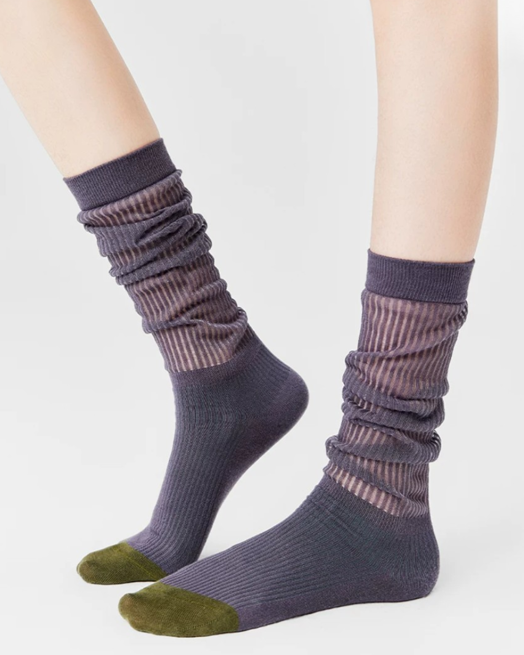 Sheer Glass-Silk Over-The-Calf