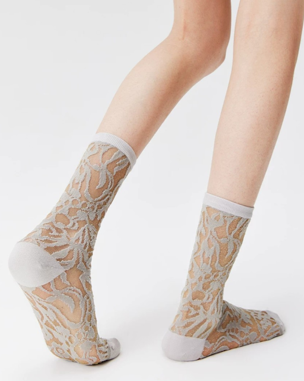 Baroque Metallic Glass-Silk Crew
